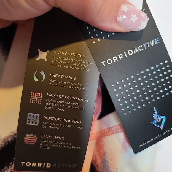 6X 30W Torrid Active Pink Legging High Waist Arrow Full Length Smoothing Pockets - Picture 4 of 8